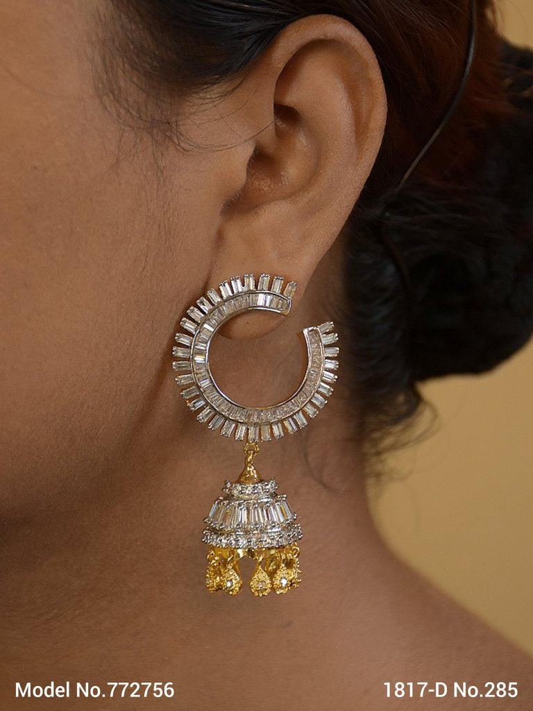 Designer Handmade Cz Earrings - Amaara World USA - SKU 772756