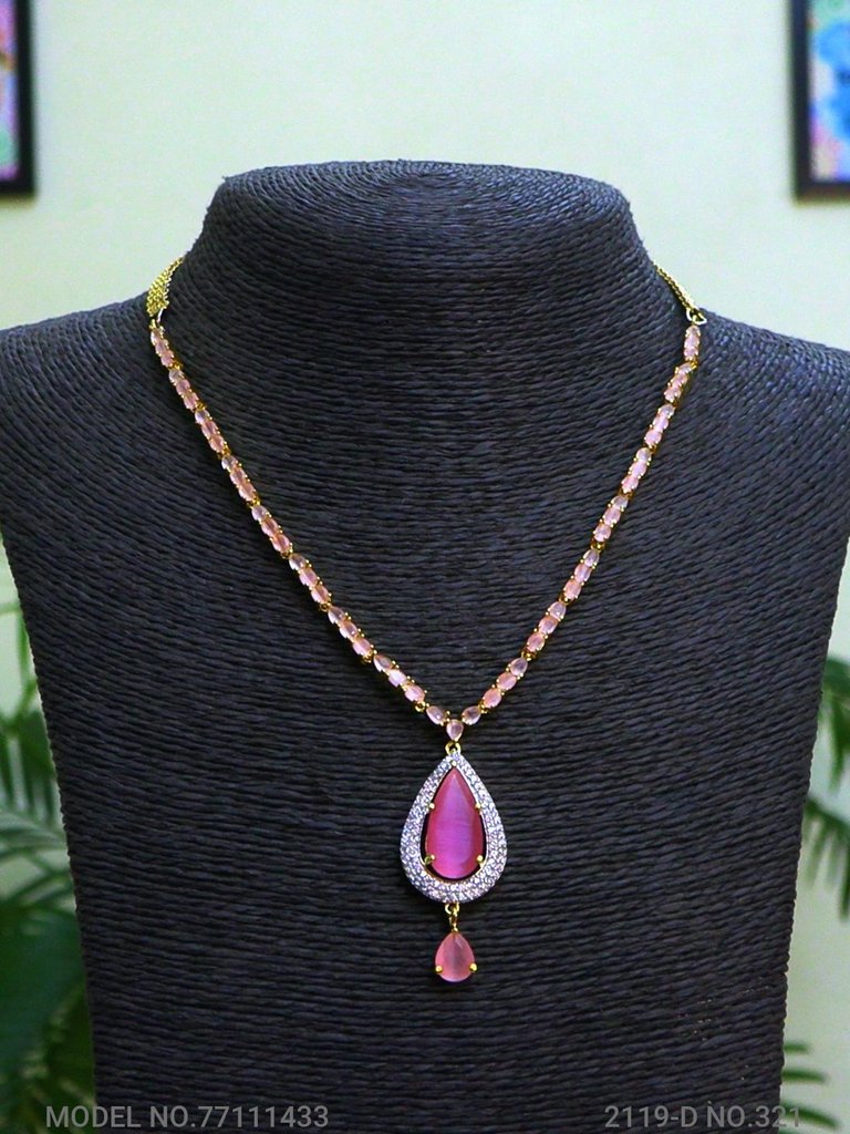 Cz Jewelry Set | Classic Pattern - View 2 - Amaara World