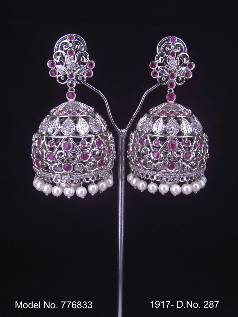 Designer Handmade Cz Earrings - Style 1 - Amaara World