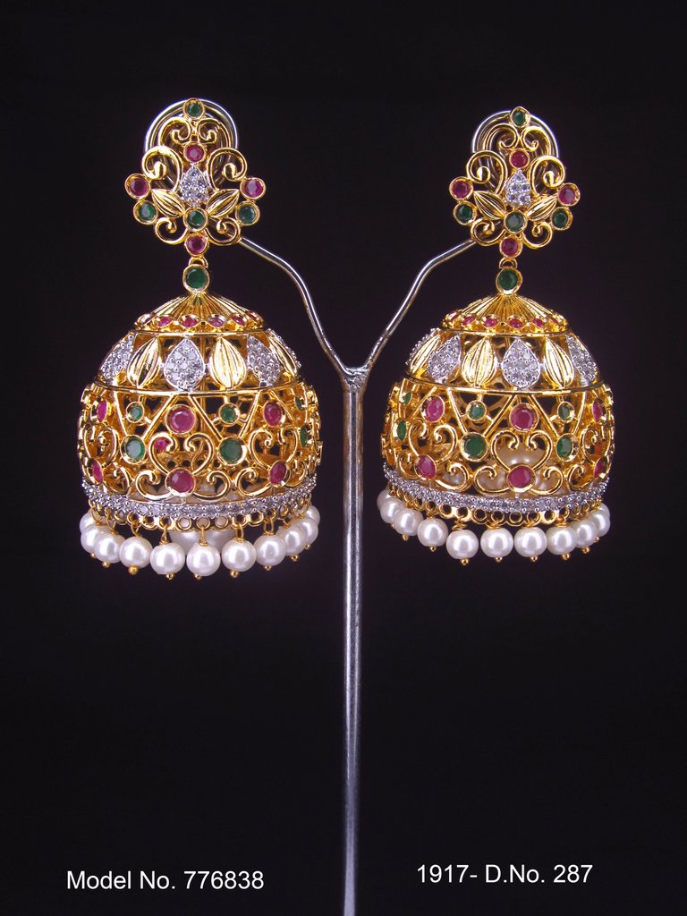 Designer Handmade Cz Earrings - Style 2 - Amaara World