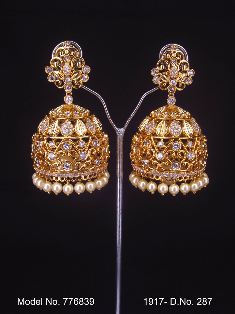 Designer Handmade Cz Earrings - Style 3 - Amaara World