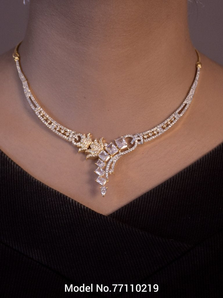 Cz Jewelry Set | Classic Pattern - View 3 - Amaara World