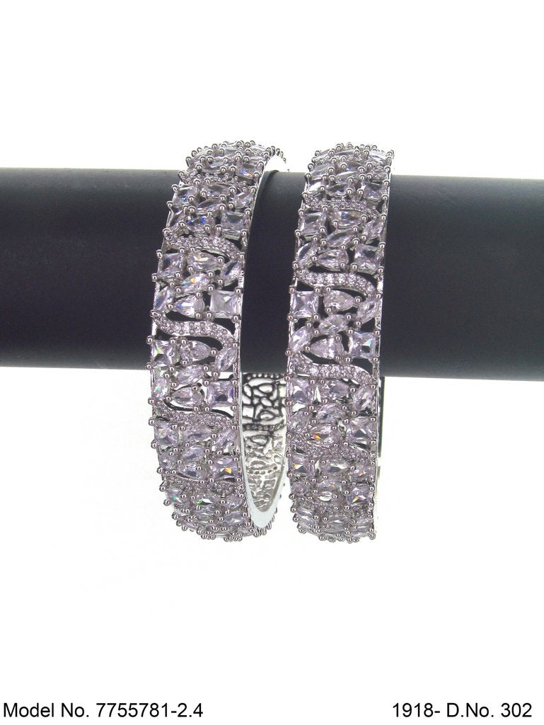 Golden Spark CZ Bangles - Amaara World USA - SKU 7755781