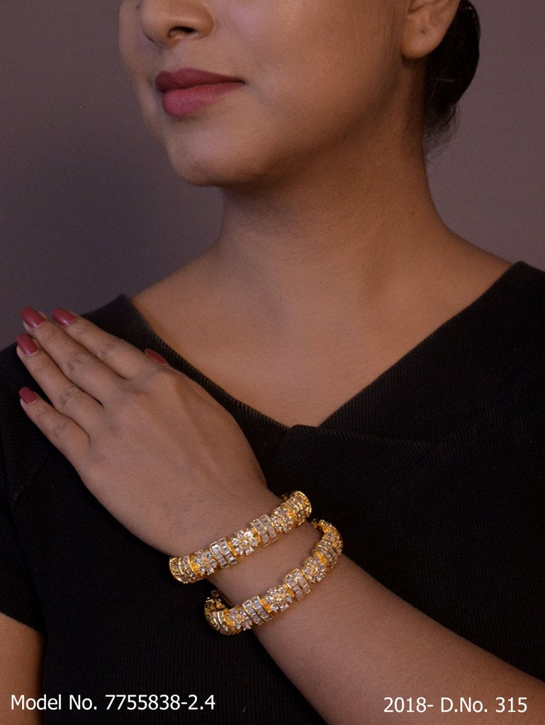 Modern Shine Bangles - View 2 - Amaara World