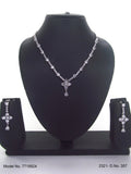 Classic yet Trendy | Cz Fashion Necklace Set - Style 1 - Amaara World