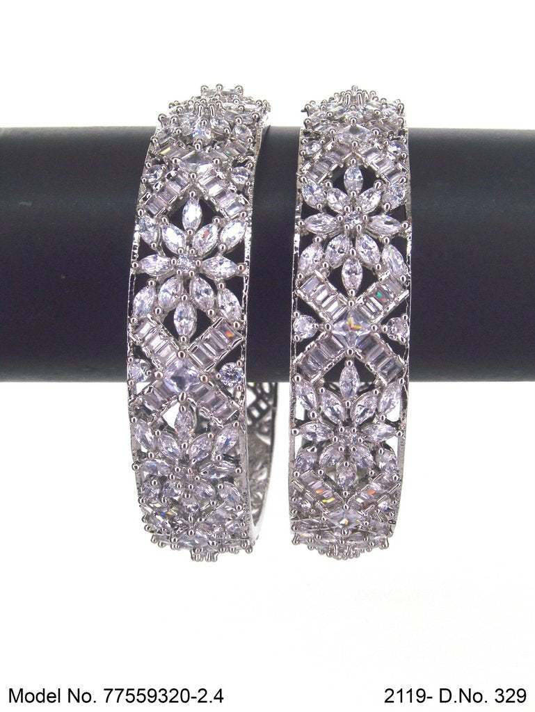 Crown Glow CZ Bangles - Amaara World USA - SKU 7755930