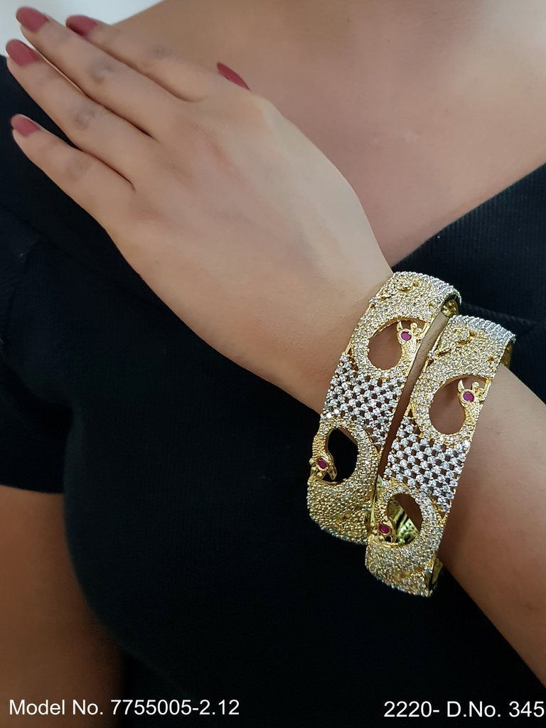 Diamond Glow Bangles - View 2 - Amaara World