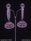 CZ Jhumka Earrings - Amaara World USA - SKU 7772447