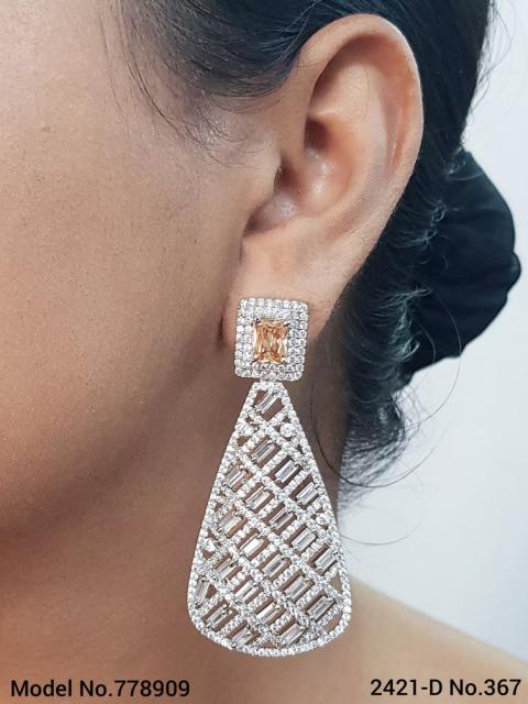 Cz Earrings   Only Wholesale - Classic Necklace - Amaara World - SKU 778909