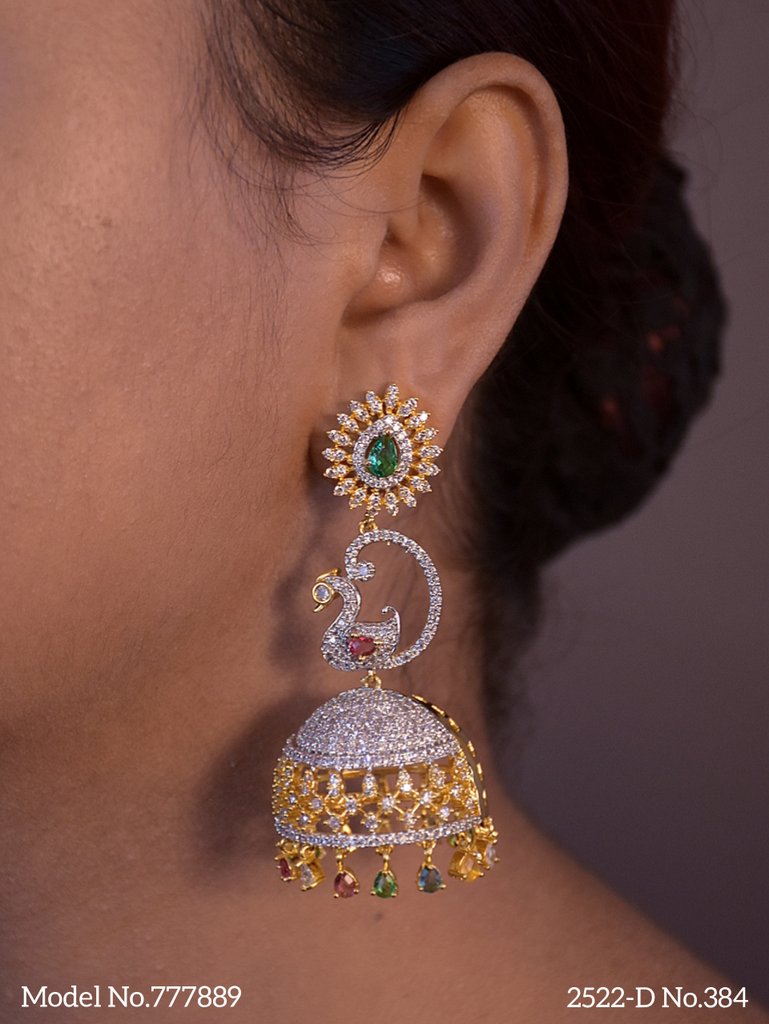 Earrings made of Cubic Zircons - Amaara World USA - SKU 777889