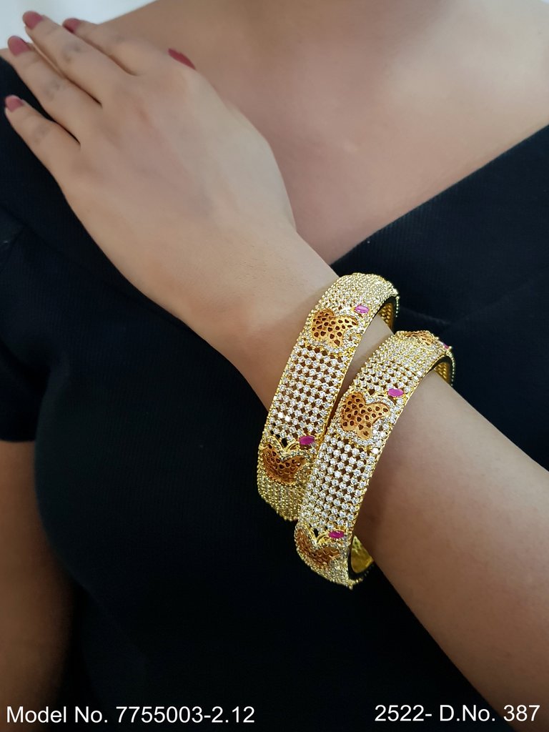 Crystal Shine Bangles - View 2 - Amaara World