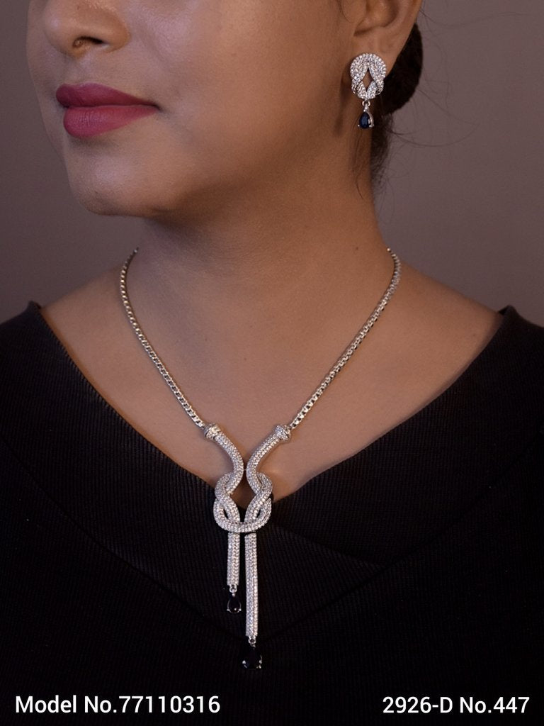 Made in India | Cz Necklace Set - Style 2 - Amaara World