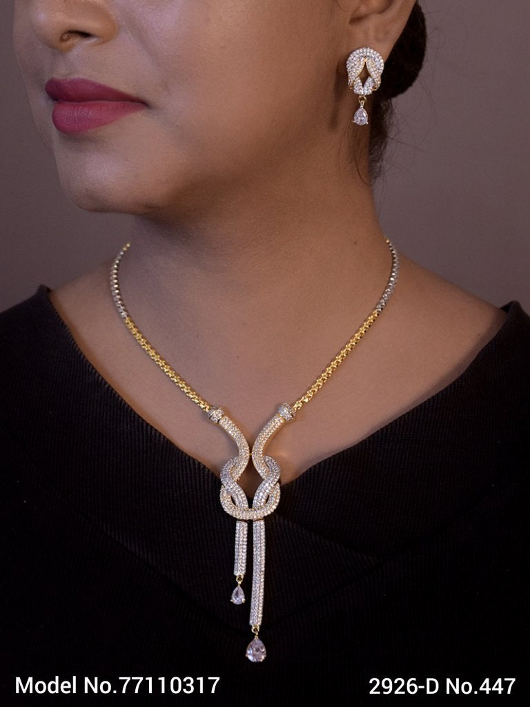 Made in India | Cz Necklace Set - Style 3 - Amaara World