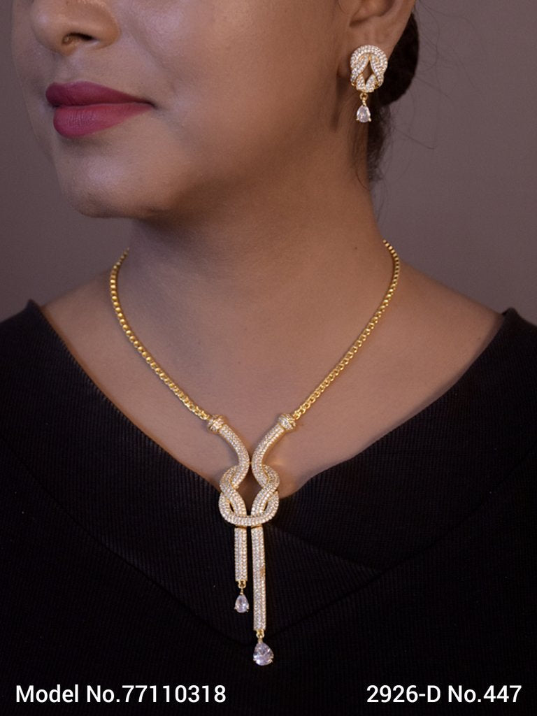 Made in India | Cz Necklace Set - Style 4 - Amaara World