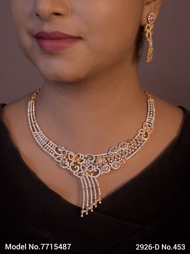 Made In India | Diamond Styled Jewellery Set - Amaara World USA - SKU 7715487