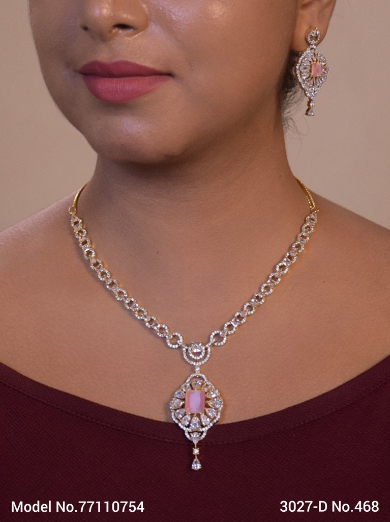 Original Cubic Zircon | Classic Necklace Set - Amaara World USA - SKU 77110754