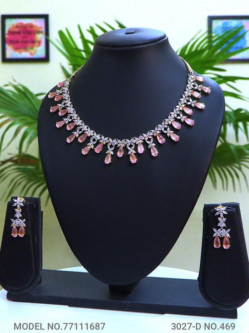 Classic yet Trendy | Cz Fashion Necklace Set - Amaara World USA - SKU 77111687