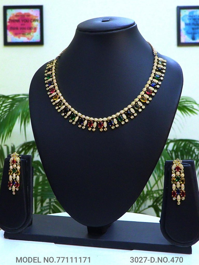 Made In India | Diamond Styled Jewellery Set - Style 7 - Amaara World