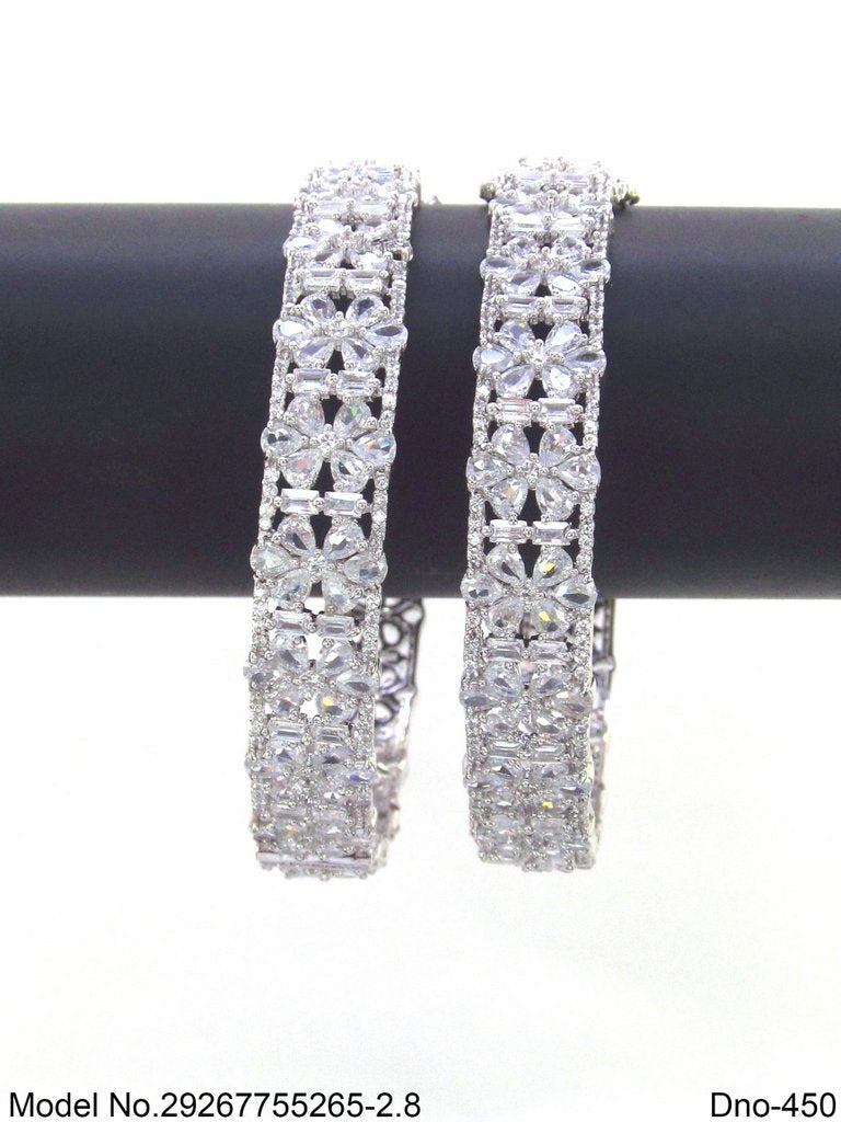 Golden Spark CZ Bangles - Amaara World USA - SKU 7755265