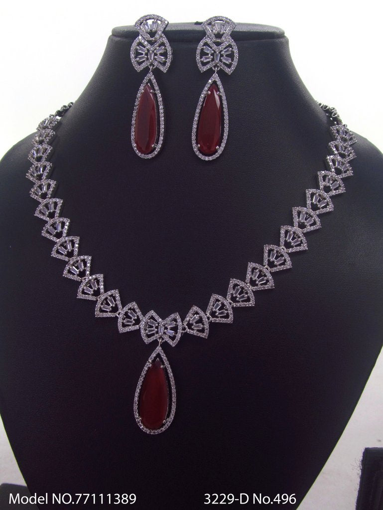 Made in India | Cz Necklace Set - Style 1 - Amaara World