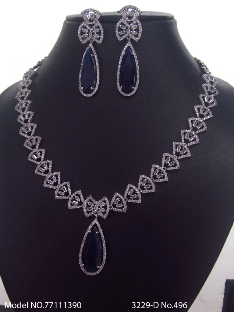 Made in India | Cz Necklace Set - Style 2 - Amaara World