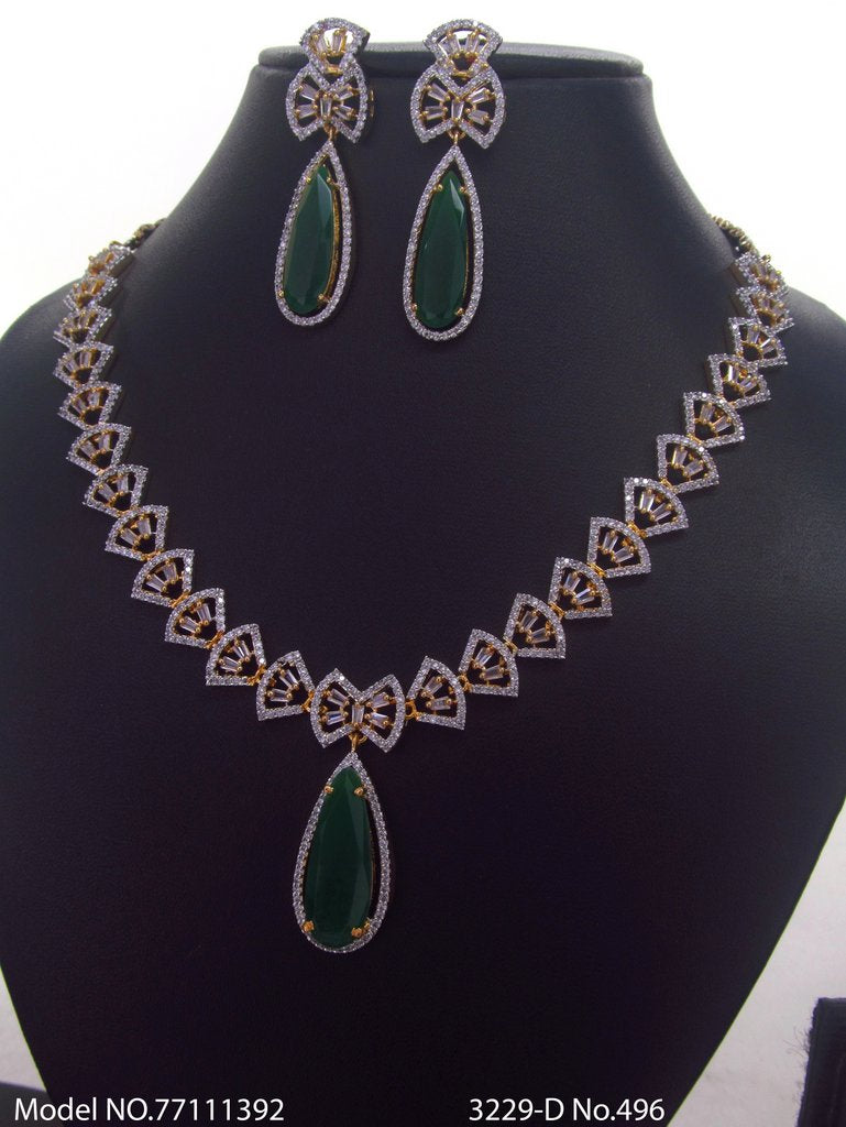 Made in India | Cz Necklace Set - Style 4 - Amaara World