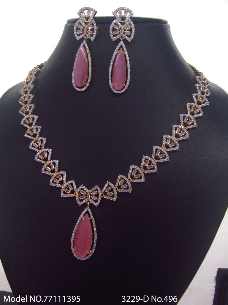 Made in India | Cz Necklace Set - Style 6 - Amaara World