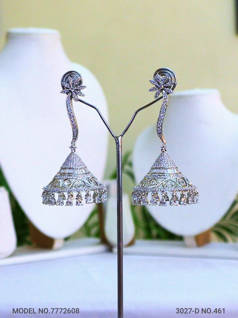 Statement Earrings with AD stones - Style 1 - Amaara World