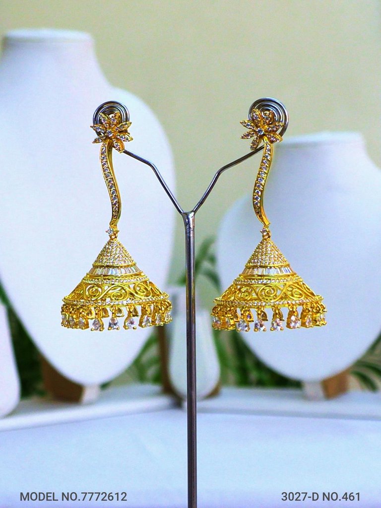 Statement Earrings with AD stones - Style 5 - Amaara World