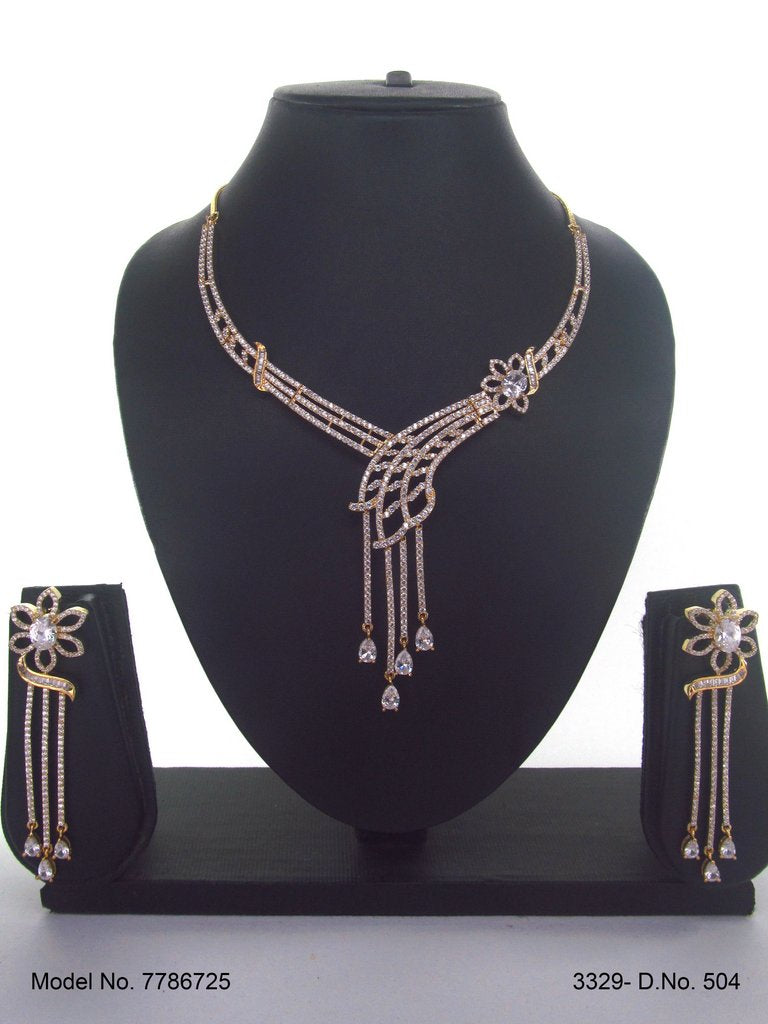Artificial Diamond Cz Jewelry Set - Style 6 - Amaara World