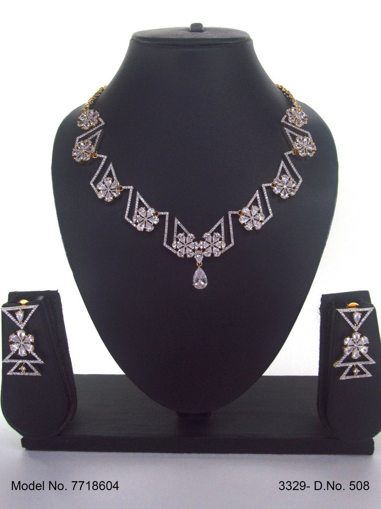 Original Cubic Zircon | Classic Necklace Set - Style 1 - Amaara World
