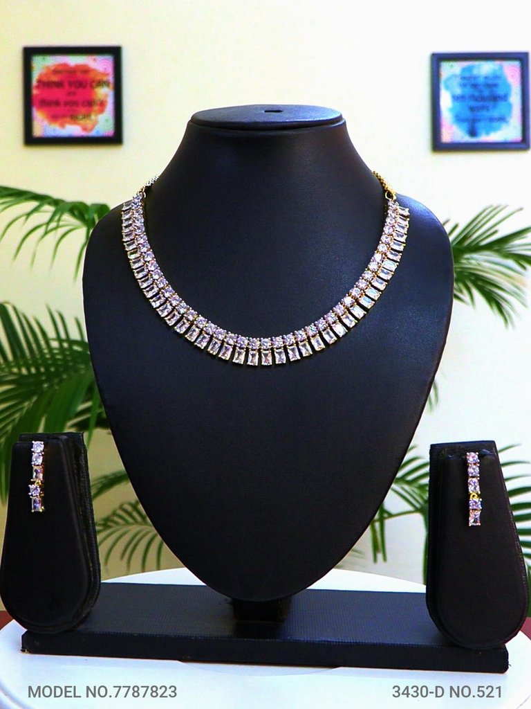 Traditional Zirconia Jewelry Set for Classy Women - Style 1 - Amaara World