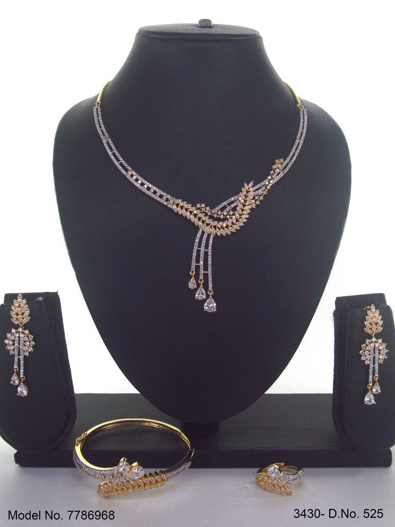 Original Cz Traditional Necklace - Style 1 - Amaara World