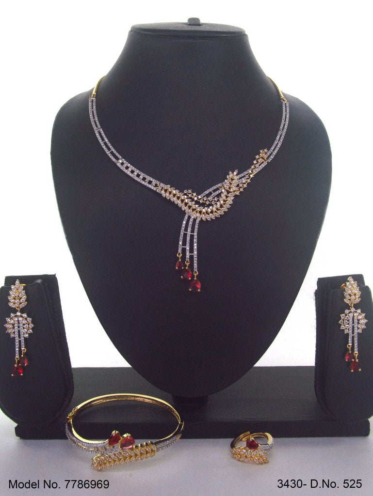 Original Cz Traditional Necklace - Style 2 - Amaara World