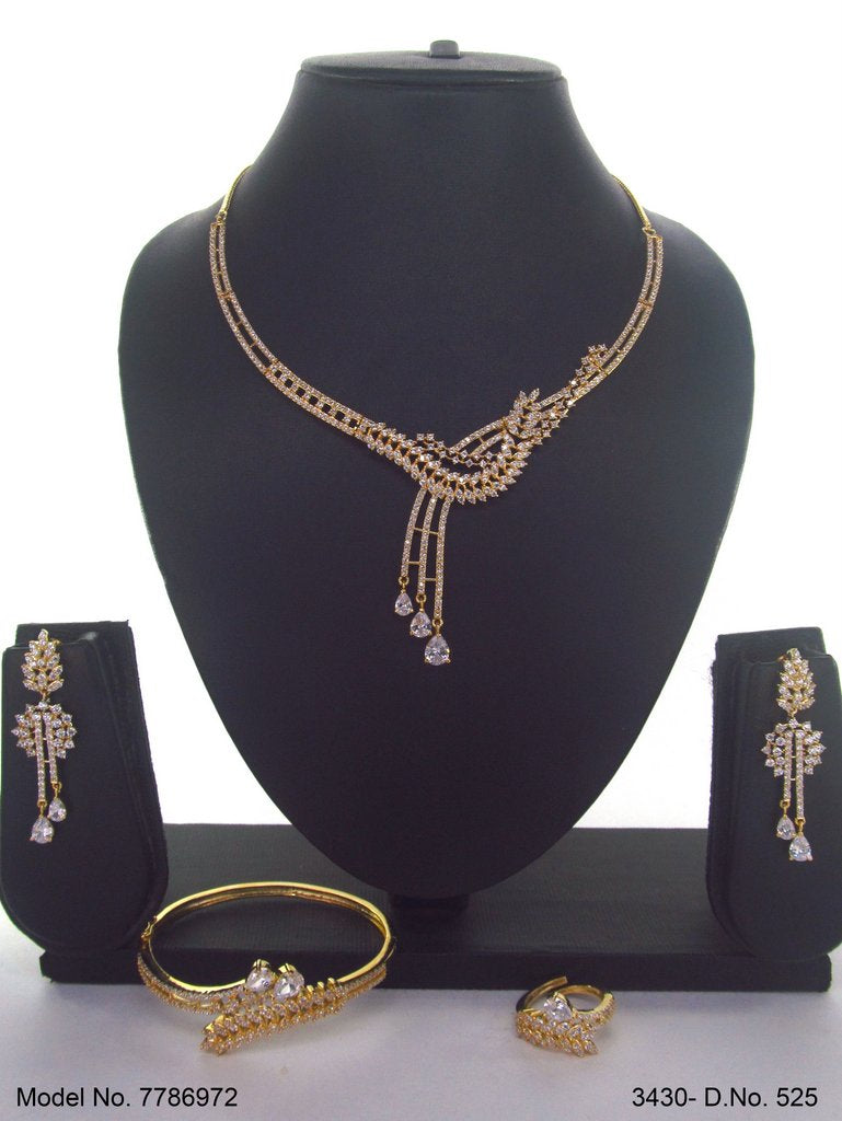 Original Cz Traditional Necklace - Style 4 - Amaara World