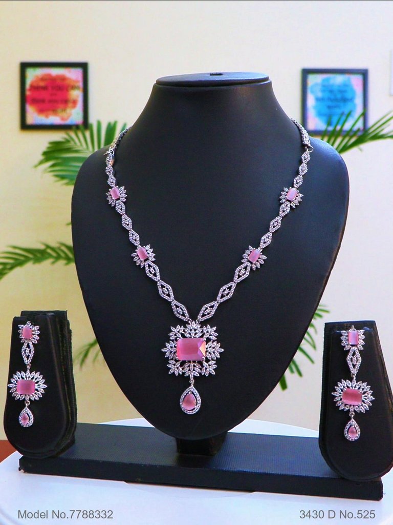 Imitation Diamond Cz Jewelry Set - Style 2 - Amaara World