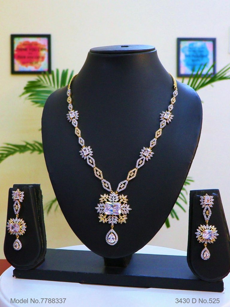 Imitation Diamond Cz Jewelry Set - Style 3 - Amaara World