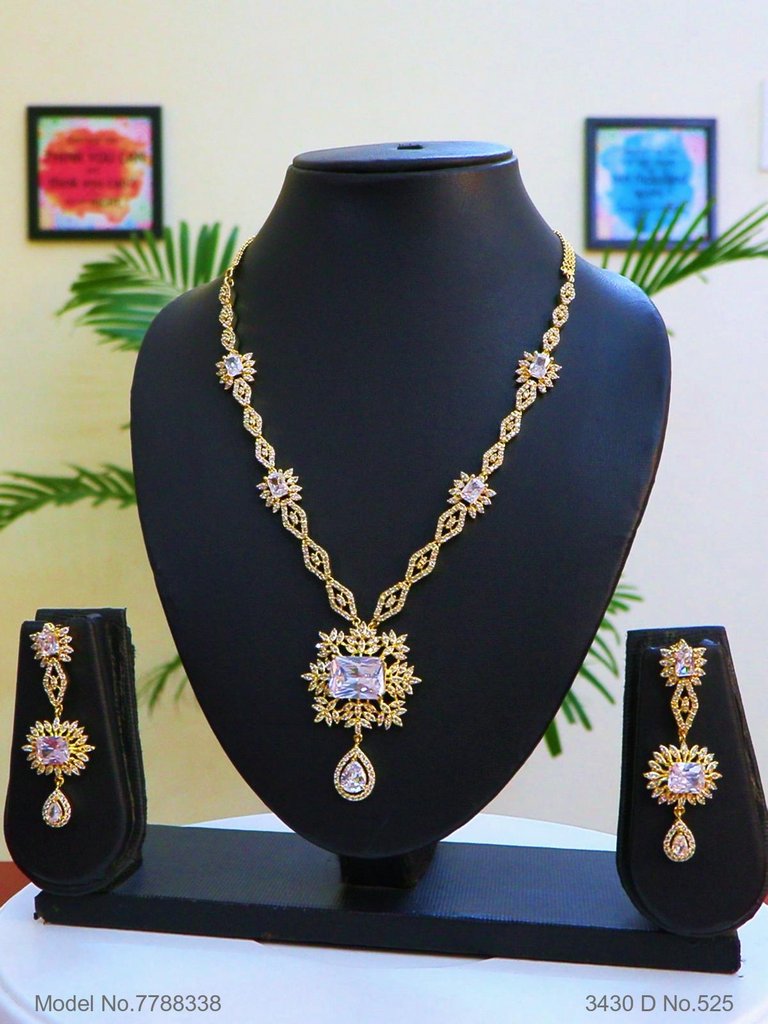 Imitation Diamond Cz Jewelry Set - Style 4 - Amaara World