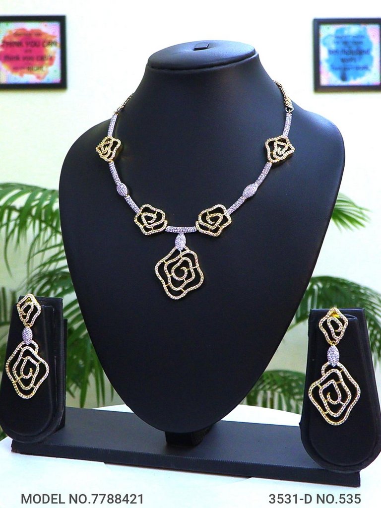 Imitation Diamond Cz Jewelry Set - Amaara World USA - SKU 7788421