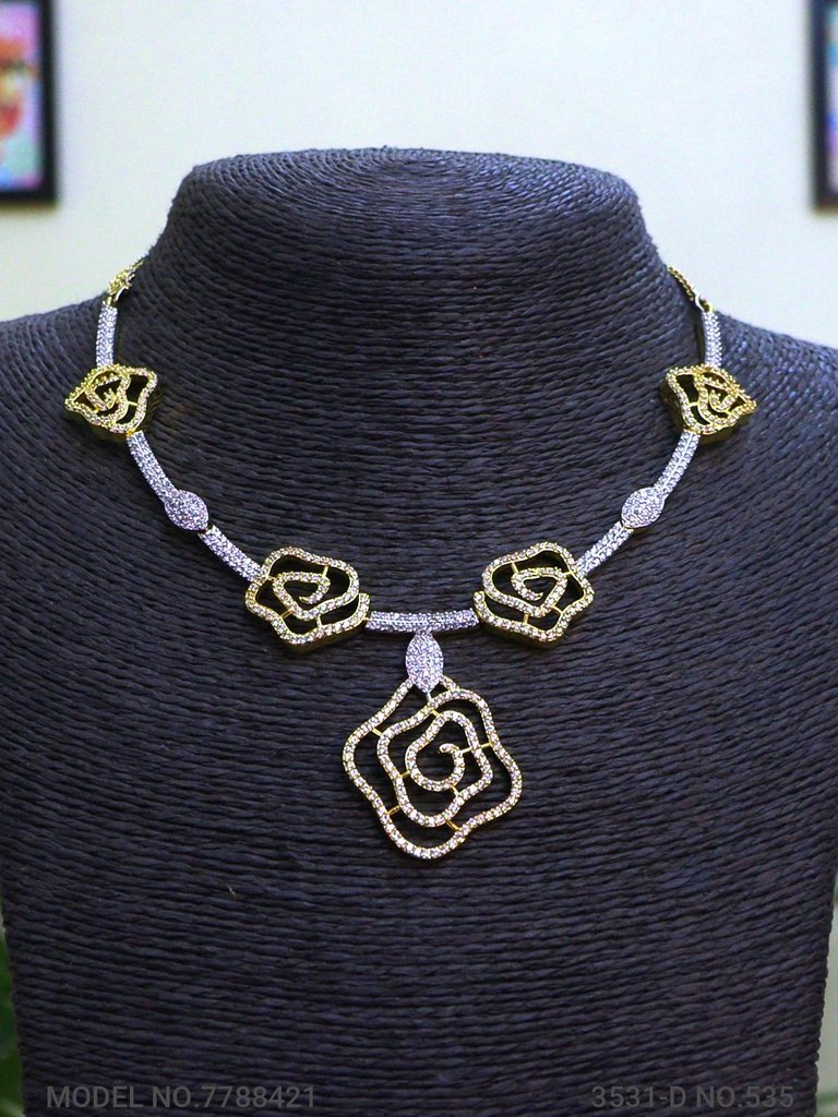 Imitation Diamond Cz Jewelry Set - View 2 - Amaara World