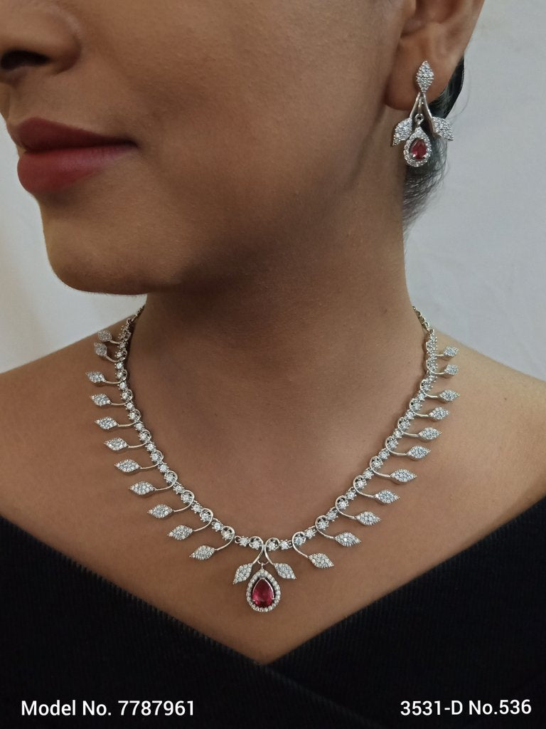 Statement American Diamond Set - Style 2 - Amaara World