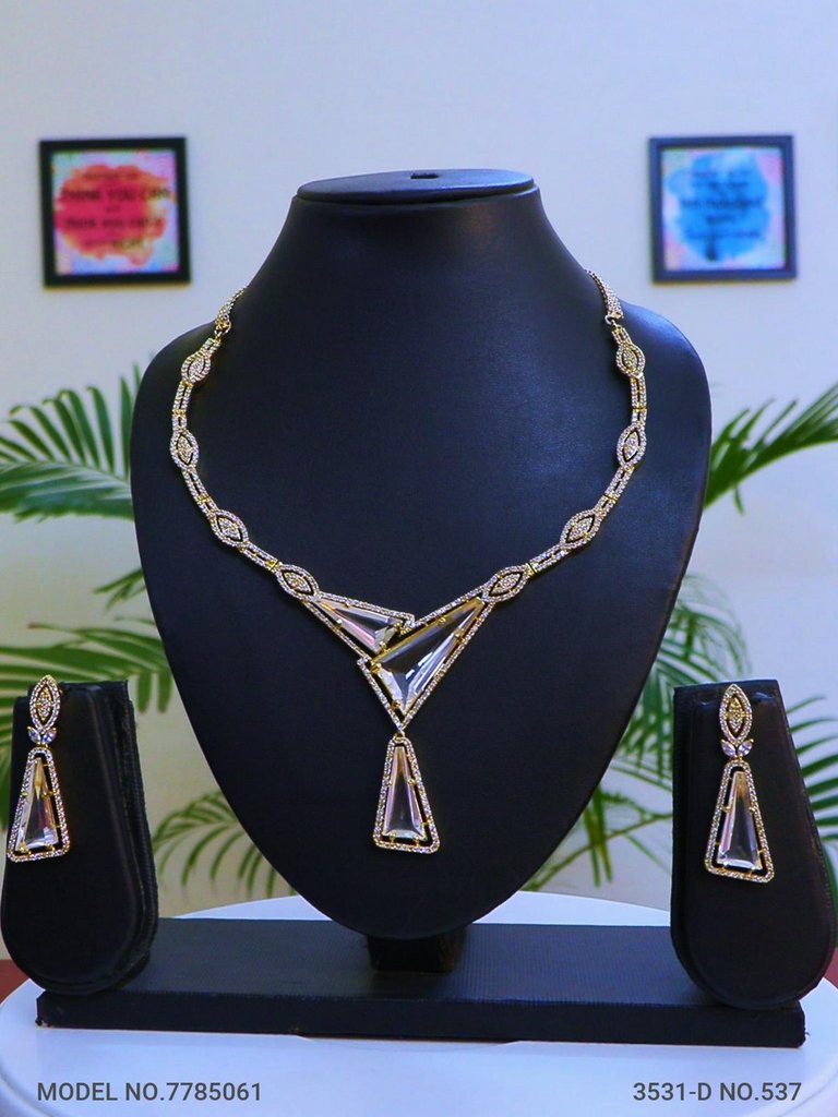 Original Cz Traditional Necklace - Style 2 - Amaara World