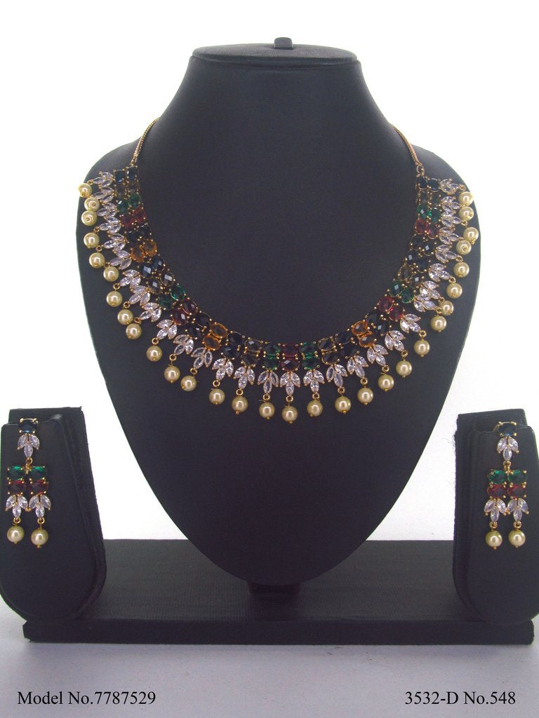 Imitation Diamond Cz Jewelry Set - Style 2 - Amaara World