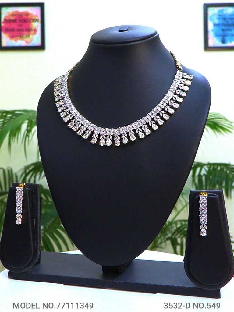 American Diamond Necklace Set | Wonderful Gift Item - Style 1 - Amaara World