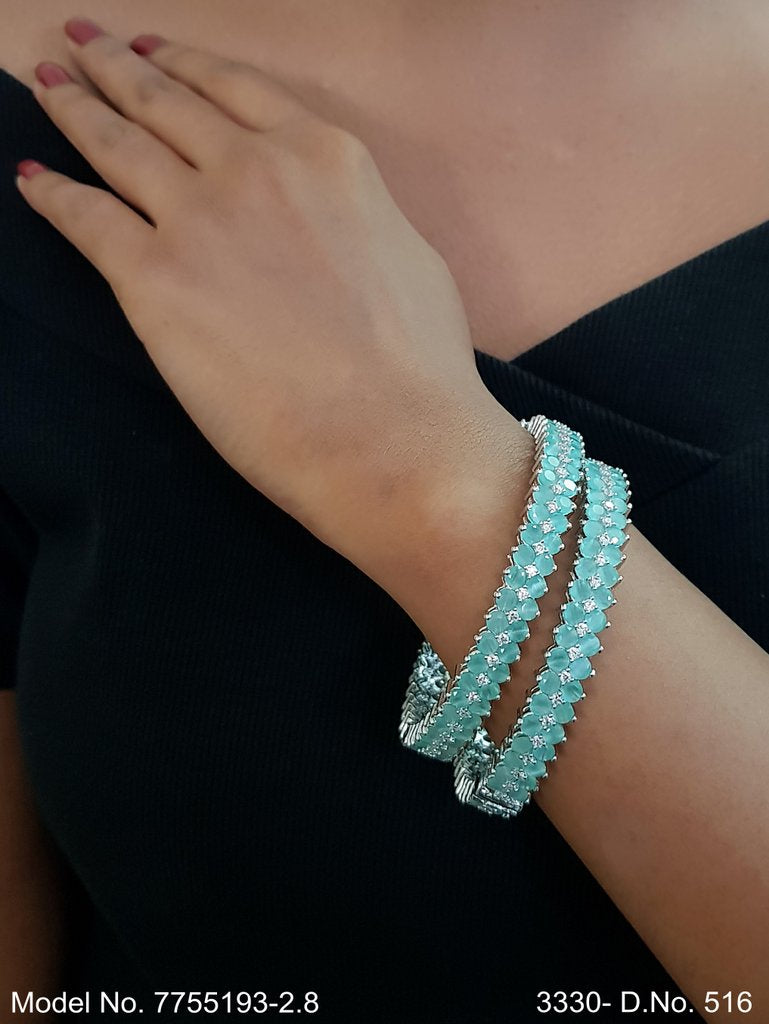 Bridal Bliss CZ Bangles - View 2 - Amaara World