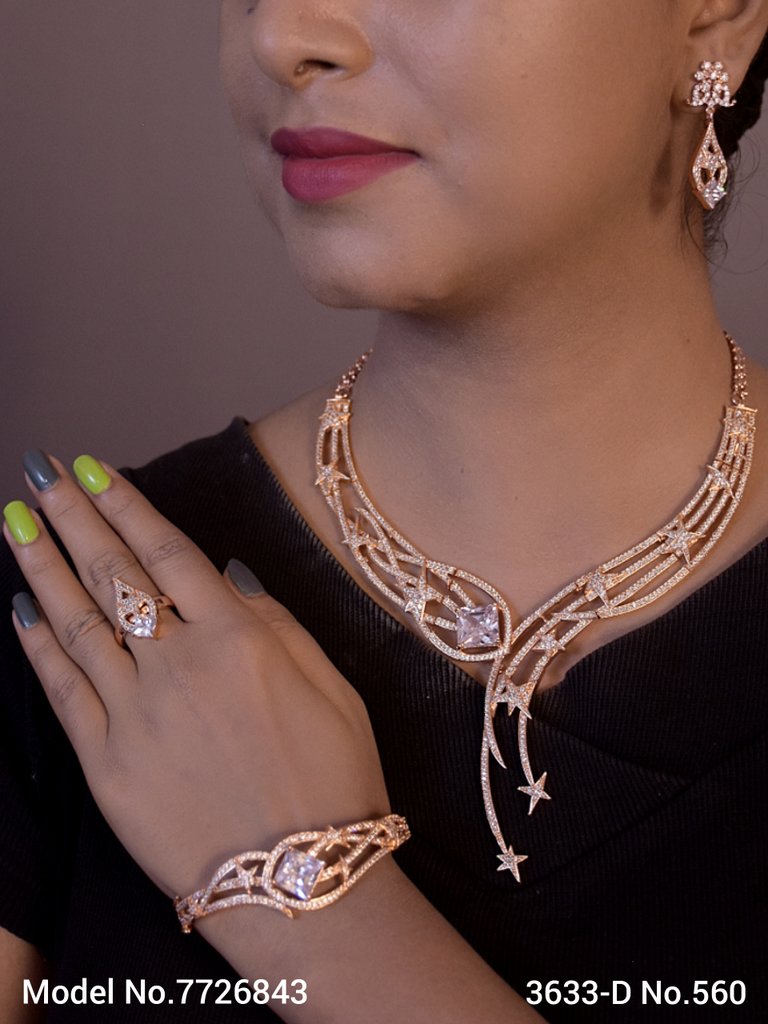 Statement American Diamond Set - Amaara World USA - SKU 7726843