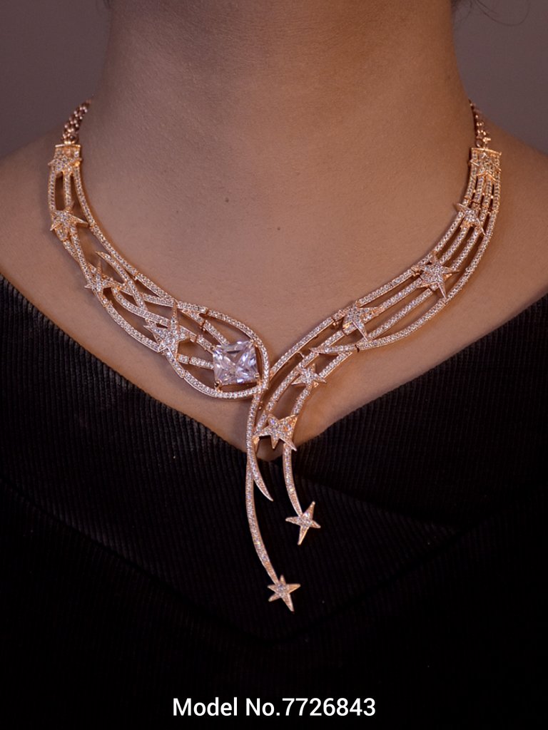 Statement American Diamond Set - View 3 - Amaara World