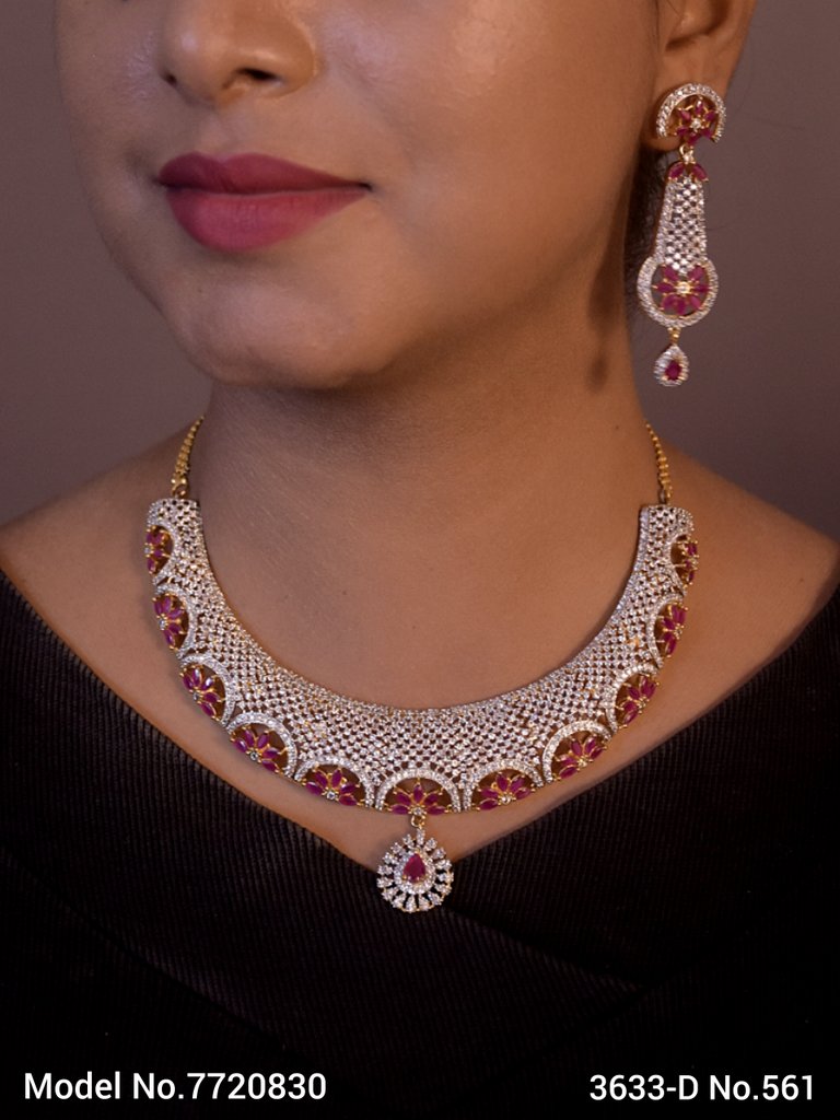 Imitation Diamond Cz Jewelry Set - Amaara World USA - SKU 7720830