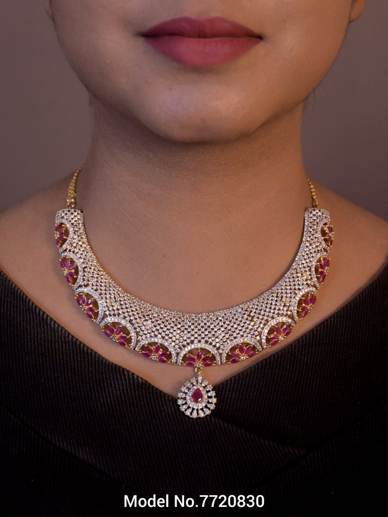 Imitation Diamond Cz Jewelry Set - View 2 - Amaara World
