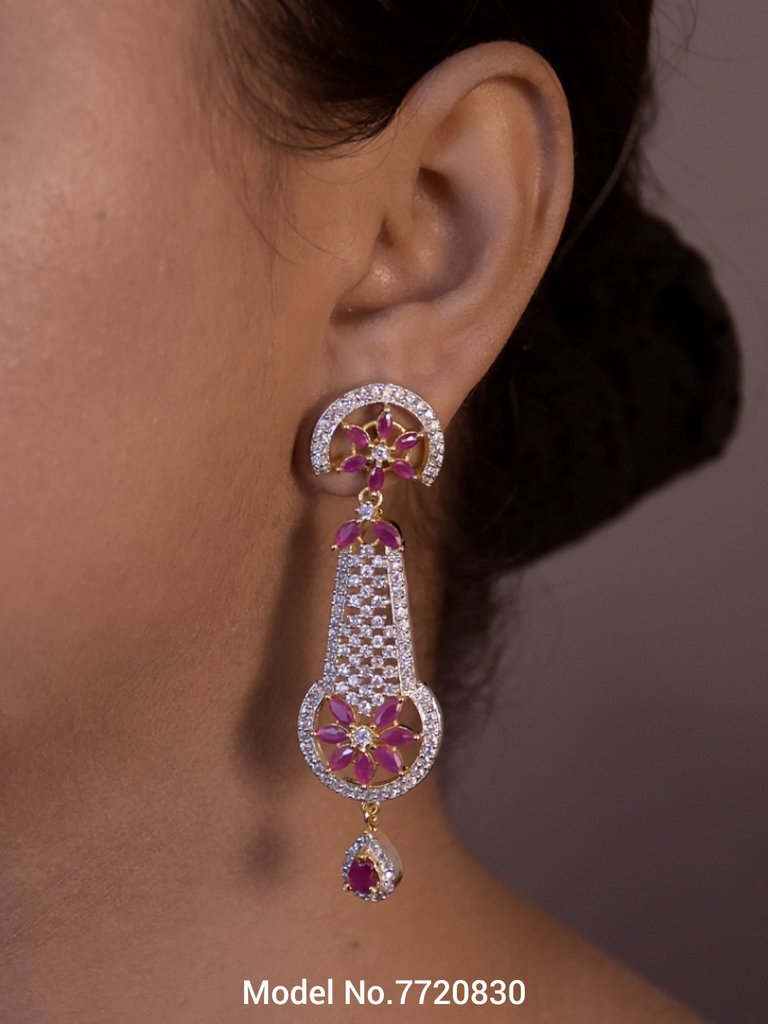 Imitation Diamond Cz Jewelry Set - View 3 - Amaara World
